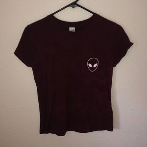 Zumiez Red alien pocket shirt